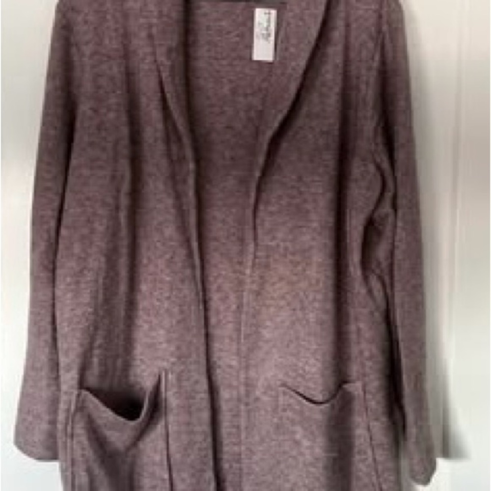Women's Cozy Open Front Sweater - Purple